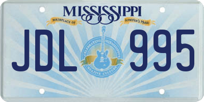 MS license plate JDL995
