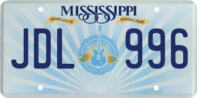 MS license plate JDL996