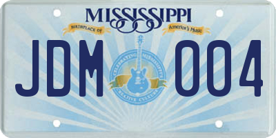 MS license plate JDM004