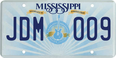 MS license plate JDM009
