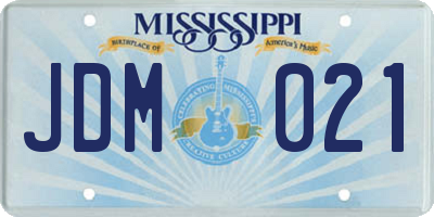 MS license plate JDM021