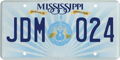 MS license plate JDM024
