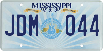 MS license plate JDM044
