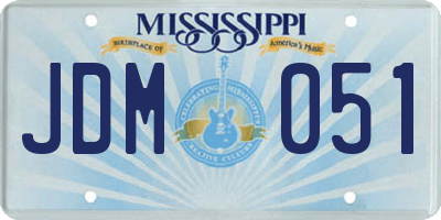 MS license plate JDM051