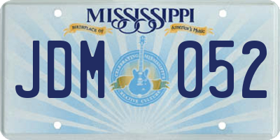 MS license plate JDM052