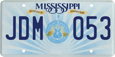 MS license plate JDM053