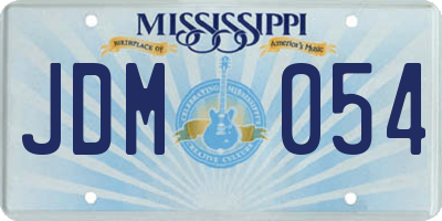 MS license plate JDM054
