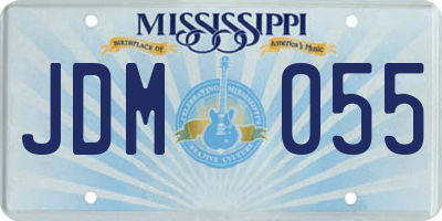 MS license plate JDM055