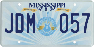 MS license plate JDM057