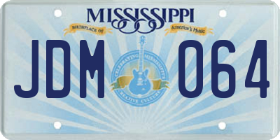 MS license plate JDM064