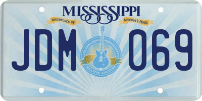 MS license plate JDM069