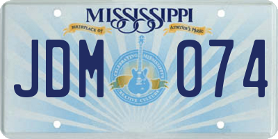 MS license plate JDM074
