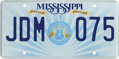 MS license plate JDM075