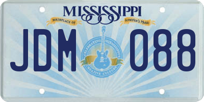 MS license plate JDM088