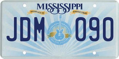 MS license plate JDM090