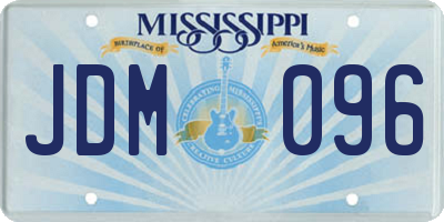 MS license plate JDM096