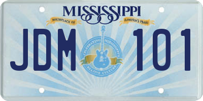 MS license plate JDM101