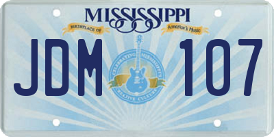 MS license plate JDM107