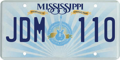 MS license plate JDM110