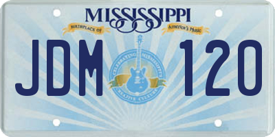 MS license plate JDM120