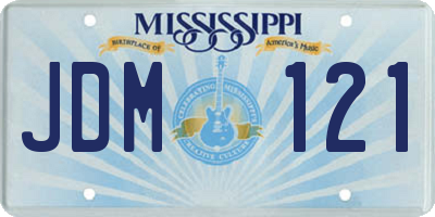 MS license plate JDM121