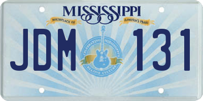 MS license plate JDM131