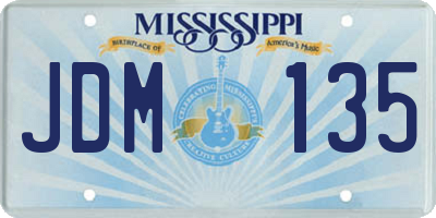 MS license plate JDM135