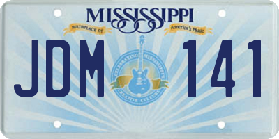 MS license plate JDM141