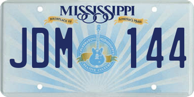 MS license plate JDM144