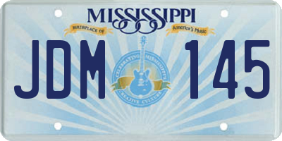 MS license plate JDM145