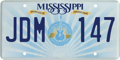MS license plate JDM147