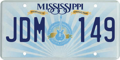 MS license plate JDM149