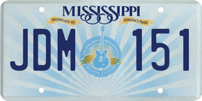 MS license plate JDM151