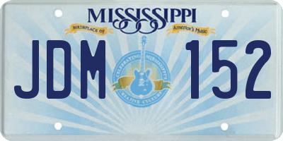 MS license plate JDM152
