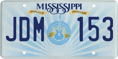 MS license plate JDM153