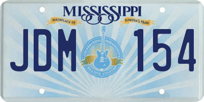 MS license plate JDM154