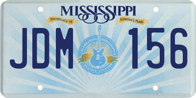 MS license plate JDM156