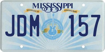 MS license plate JDM157