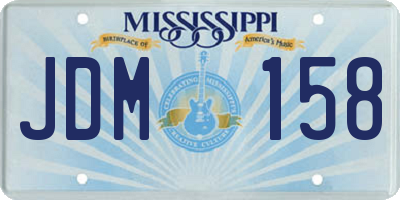 MS license plate JDM158