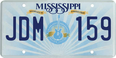 MS license plate JDM159