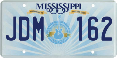 MS license plate JDM162