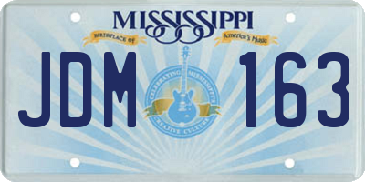 MS license plate JDM163