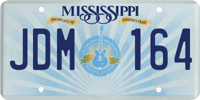 MS license plate JDM164