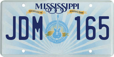 MS license plate JDM165