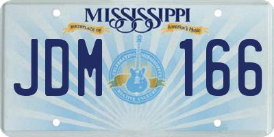 MS license plate JDM166