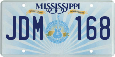 MS license plate JDM168