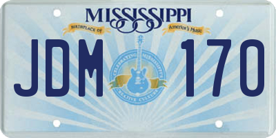 MS license plate JDM170