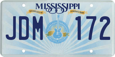 MS license plate JDM172