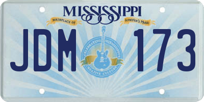 MS license plate JDM173