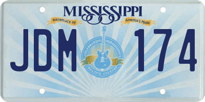 MS license plate JDM174
